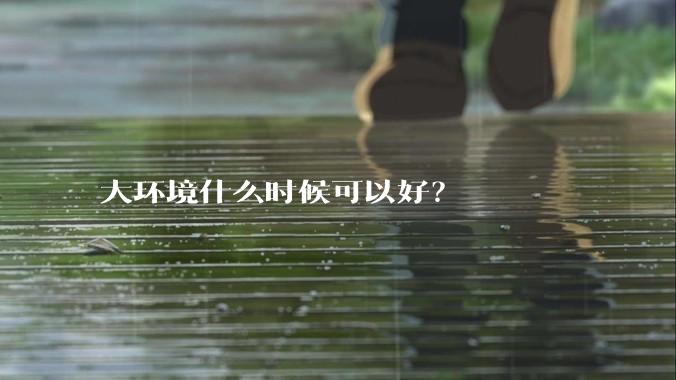 大环境什么时候可以好？